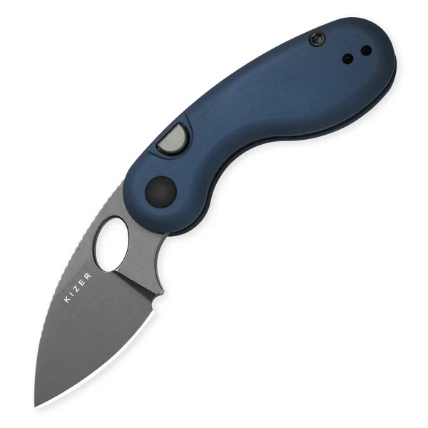 Miguron Norsa Folding Knife Grey PVD Aluminum Handle D2 Plain Edge