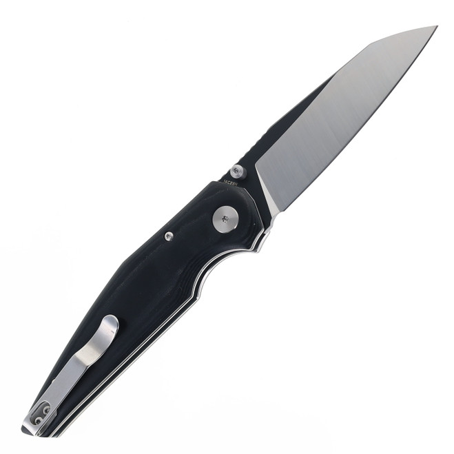 Bestech Snakebird BG58B Button Lock Black Micarta Handle 14C28N
