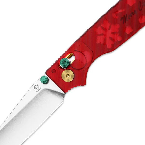 Kizer Original 2 Folding Knife Red Christmas Acrylic Handle S45VN
