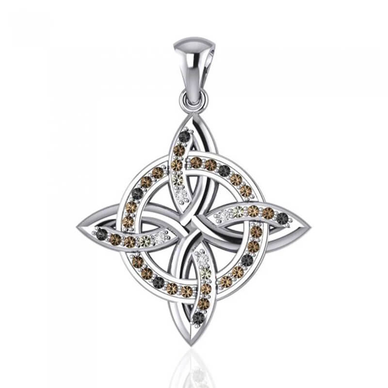 Celtic Four Point Knot 925 Sterling Silver Pendant | Keilys.com