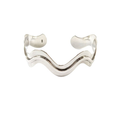 Vintage Sterling Silver Wave Cuff bangle -In Store