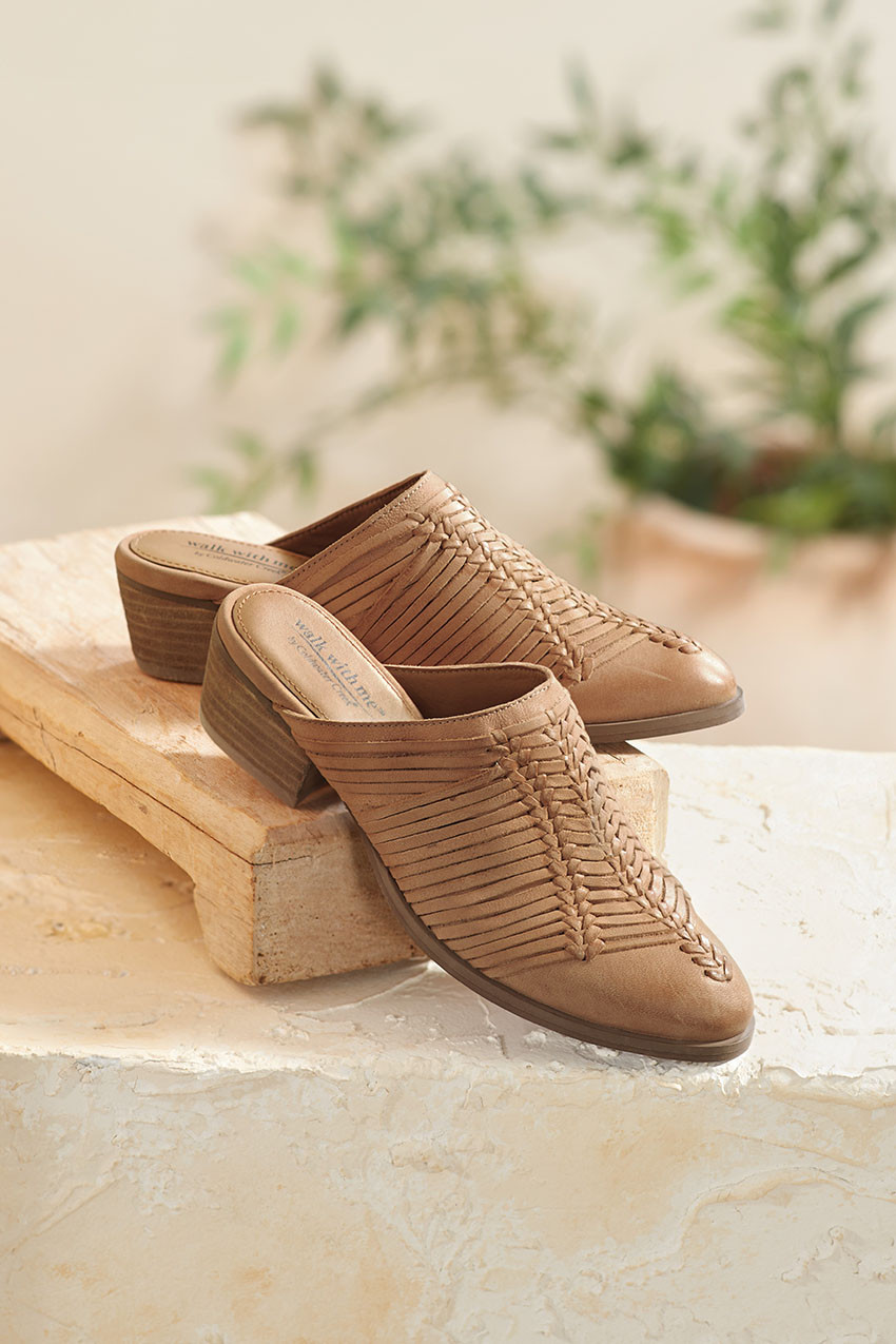 Amarillo Leather Mules by Walk With Me™ - Coldwater Creek