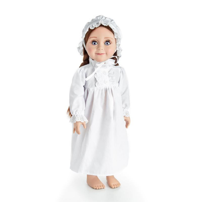 Little House On The Prairie Night Gown PJ's,Cap-18Inch Doll