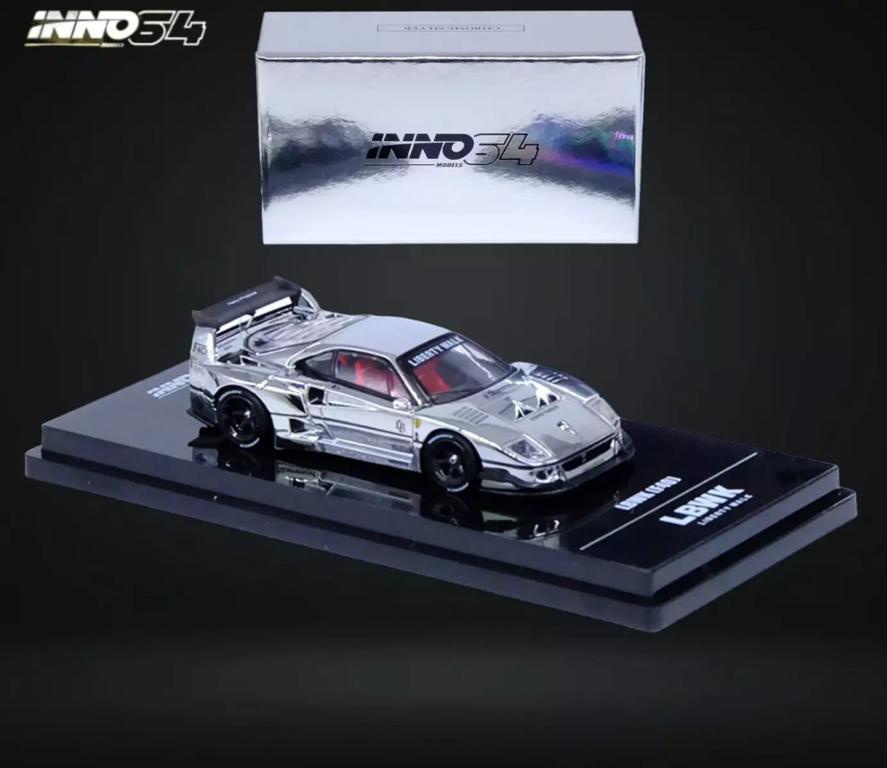 1/64 FERRARI F40 LBWK Liberty Walk Model *HK 2024*-CHROME-