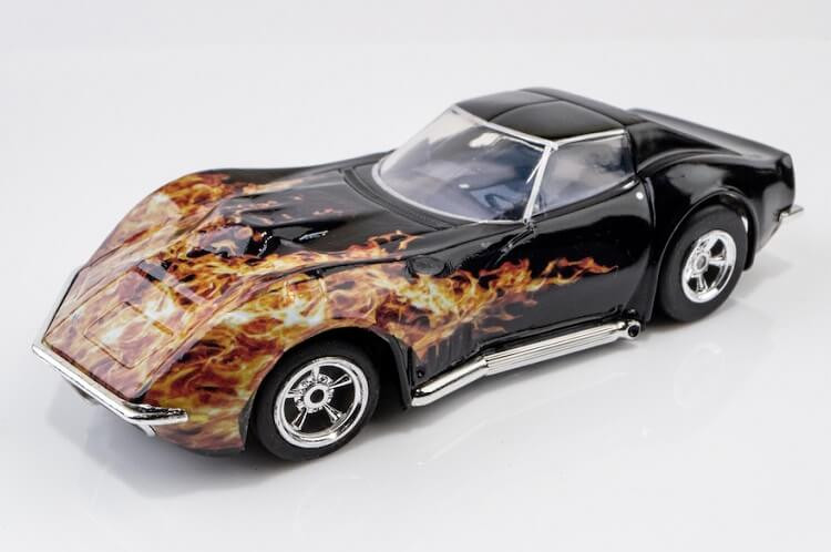 AFX Mega-G+ 1968 Corvette L88 Black Flame HO Slot Car - BRS Hobbies