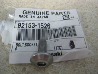 1998-2024 Kawasaki ZX-6R ZX-14R ZX-12R Pin 6X40 NOS OEM 92043-1595
