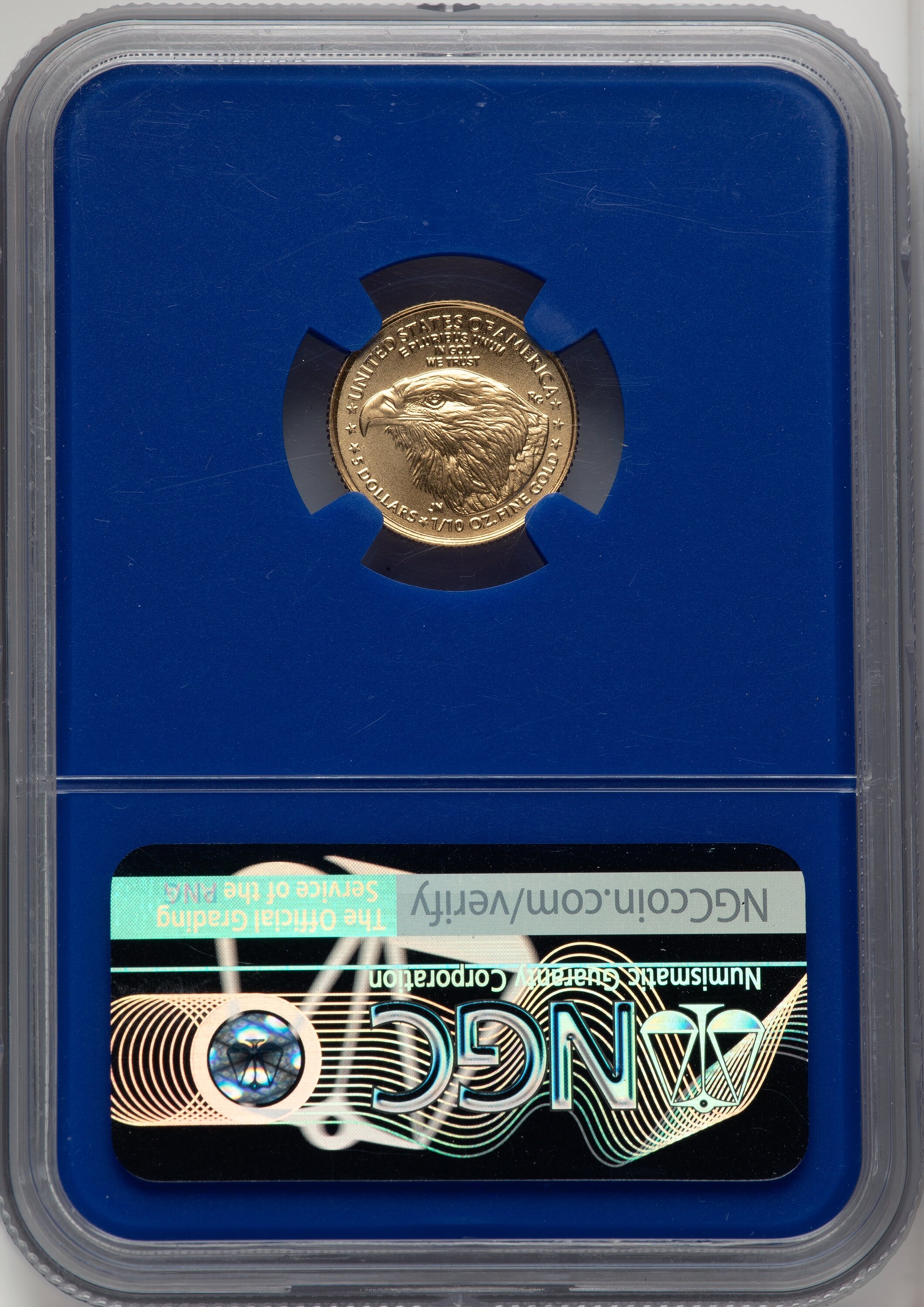 2021 $5 Tenth Ounce Gold Eagle Type Two NGC MS70 Jennie Norris