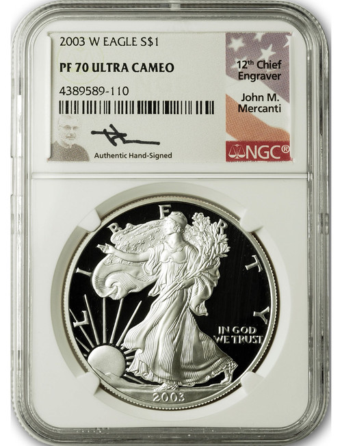 2012-W Silver Eagle NGC PF70 Ultra Cameo Mercanti | LCR Coin