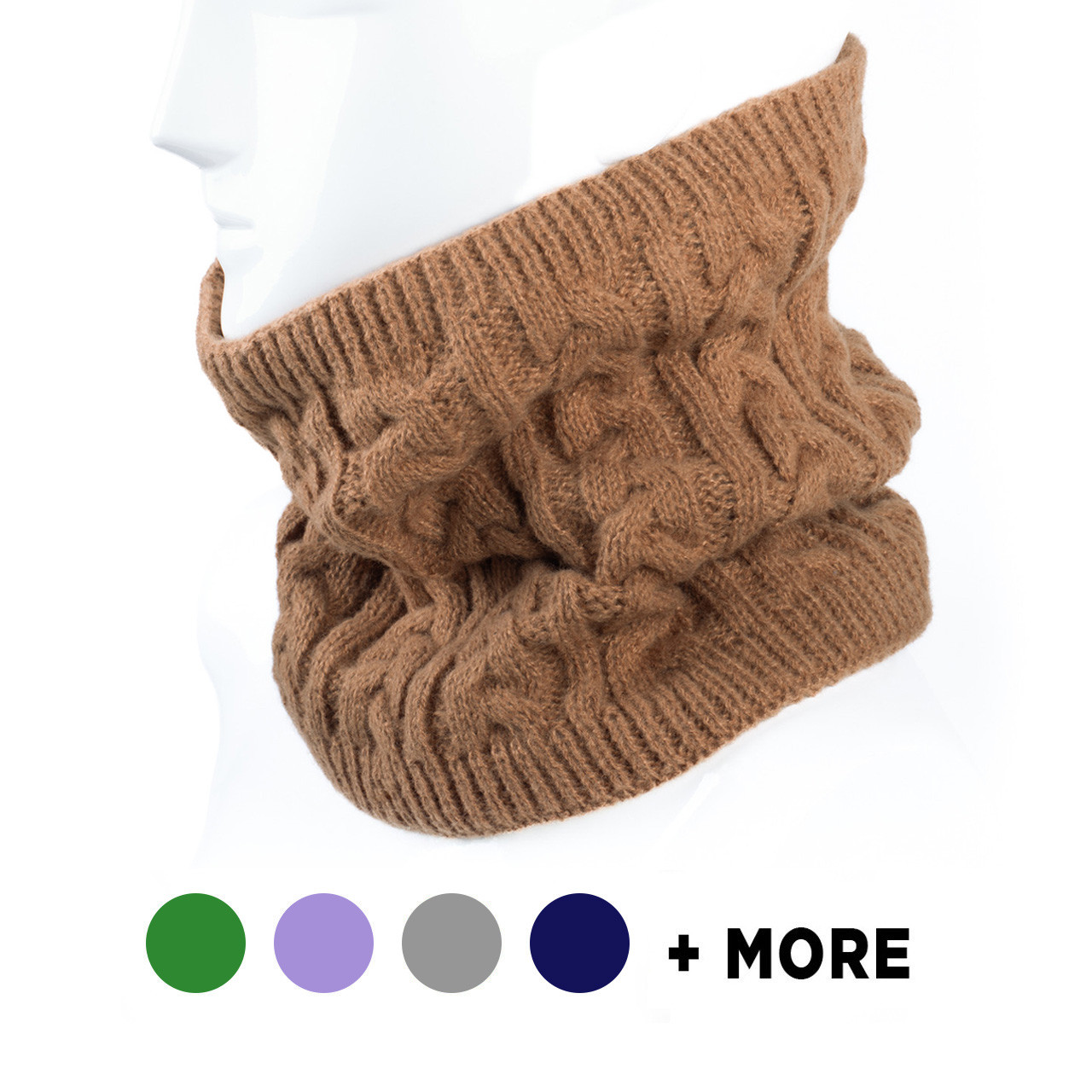 Ladies Cable Knit Winter Neck Warmer | SeliniNY
