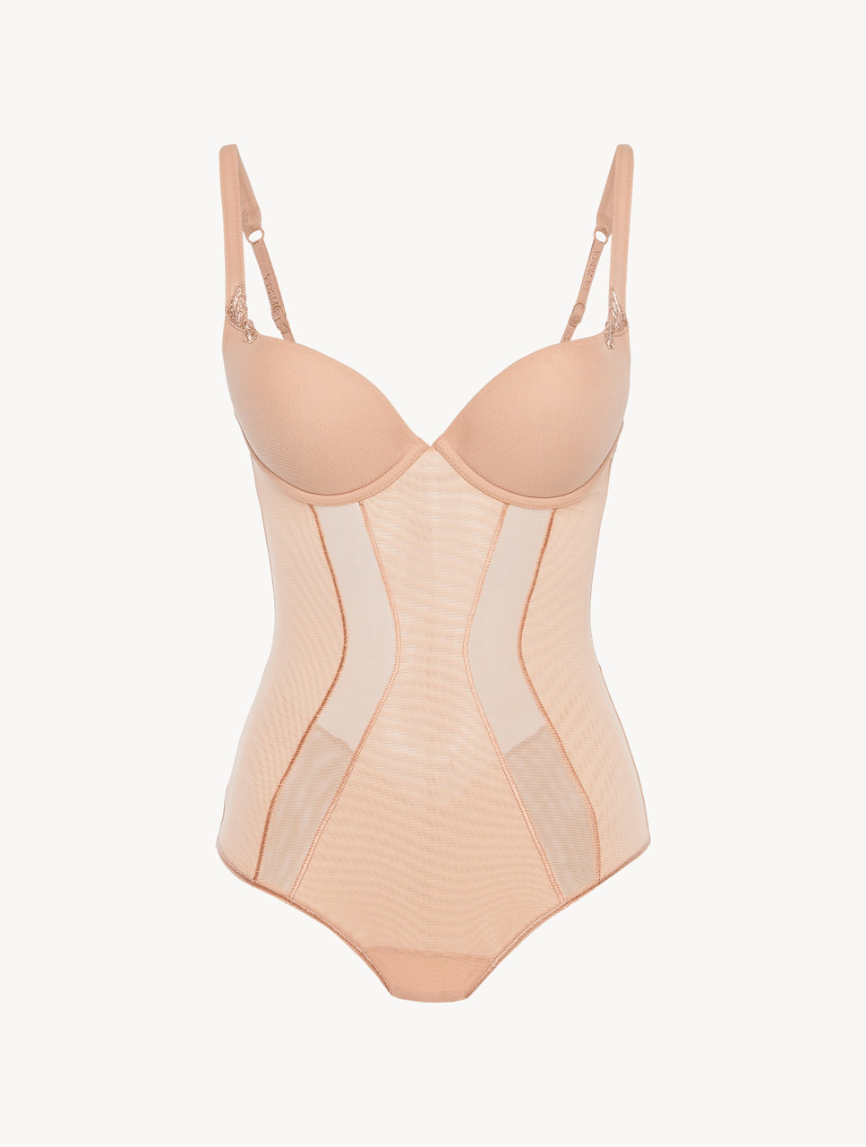 サンド ストレッチチュール ボディスーツ｜La Perla - ラペルラ公式