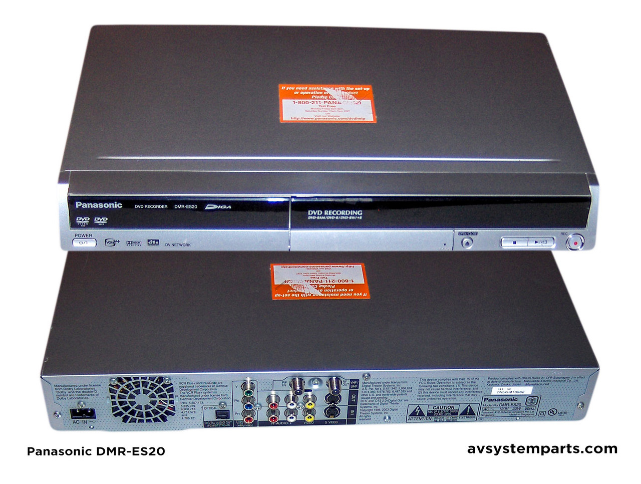 Panasonic DMR-ES20 DVD Recorder NTSC/ PAL,TV Tune