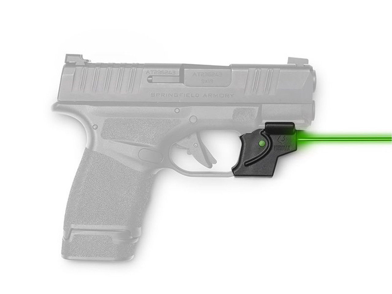 Viridian Green E-Series Laser for Springfield Hellcat, Black | NDZ