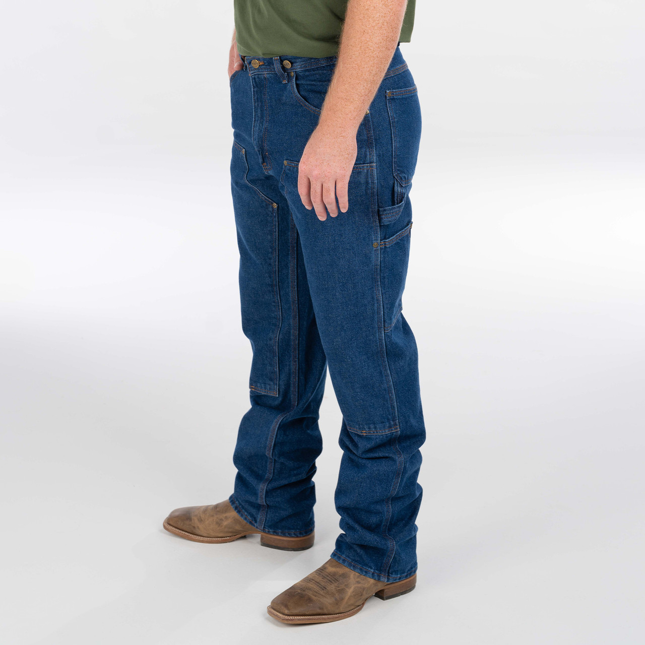 KEY Apparel Double Front Denim Logger Dungarees