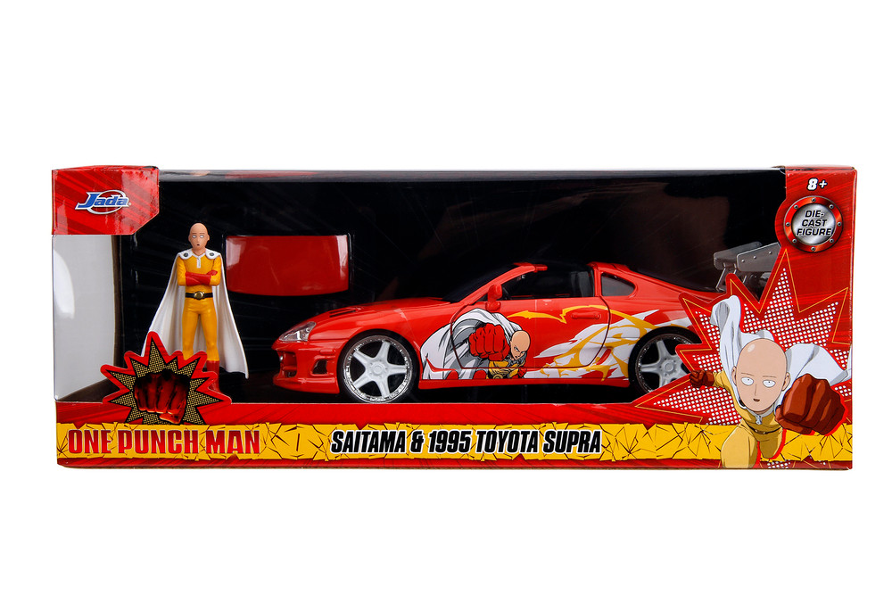 One Punch Man 2-Pack Toyota Supra & Mazda Rx-3, Red/White - Jada
