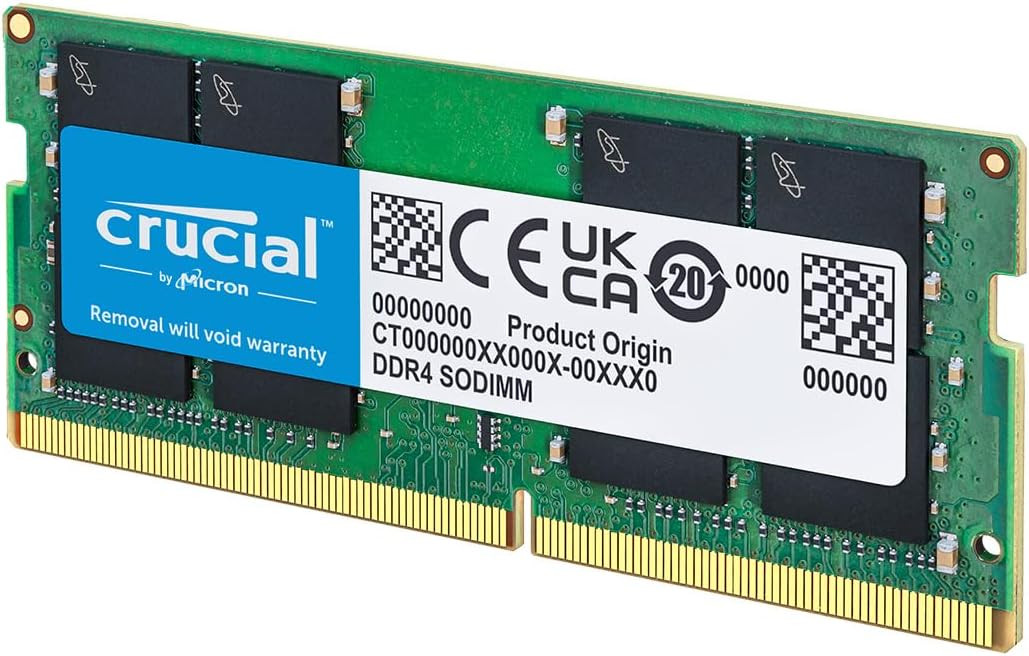 Crucial 32GB DDR4 3200MHz SODIMM Laptop RAM – CT32G4SFD832A