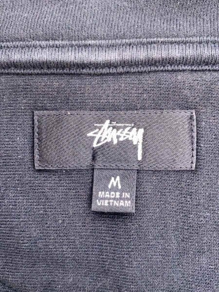 STUSSY(ステューシー) / ハーフジップ/スウェット/M/コットン/ブラック