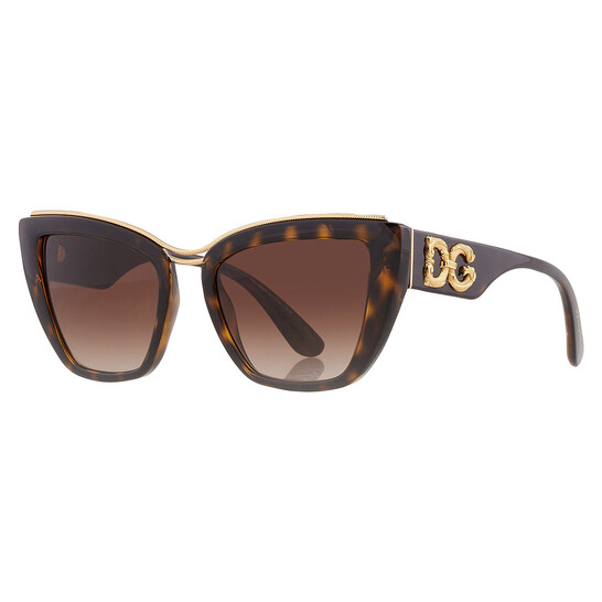 Dolce & Gabbana Gradient Brown Cat Eye Ladies Sunglasses DG6144