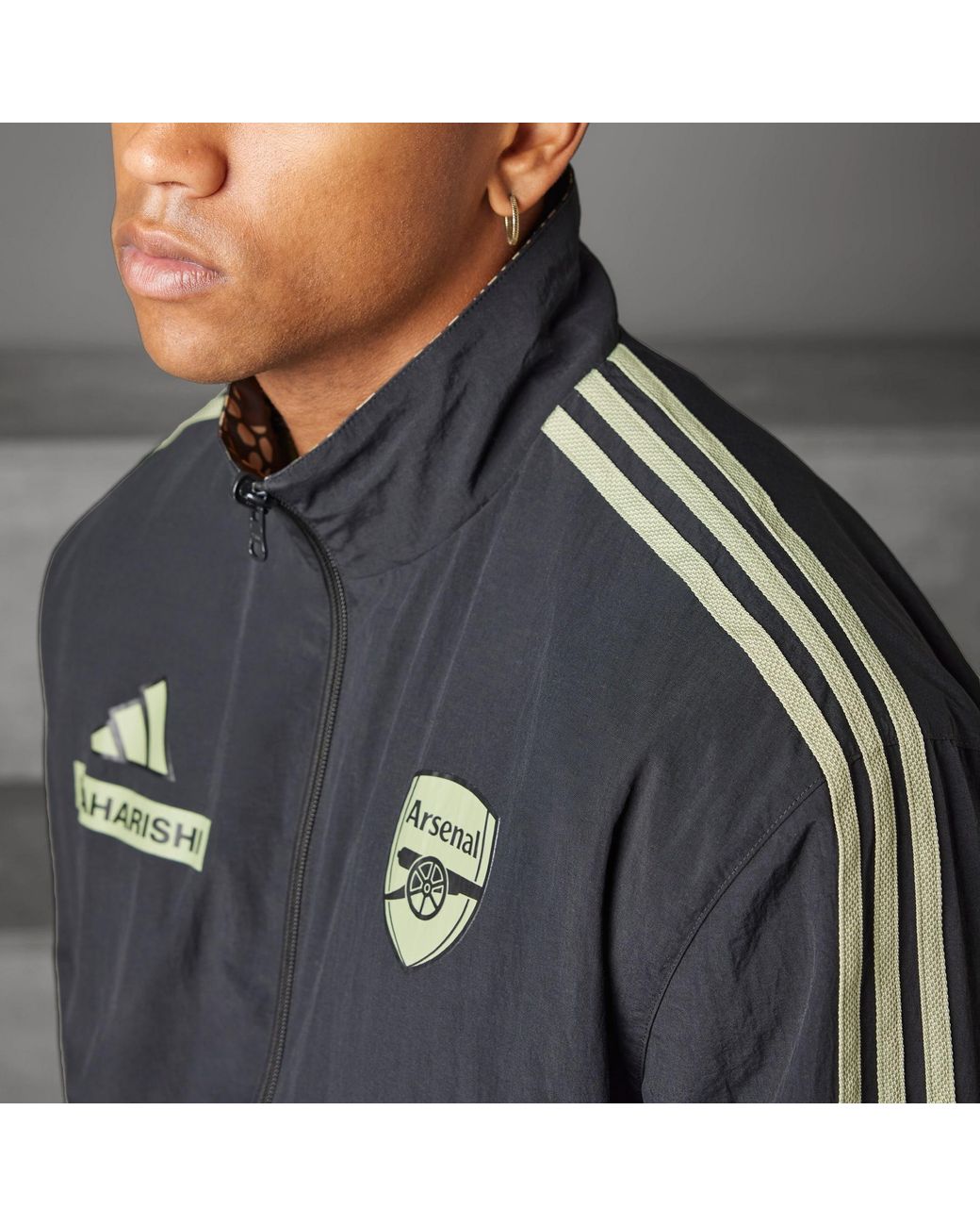 adidas Arsenal X Maharishi Anthem Jacket in Grey for Men | Lyst UK