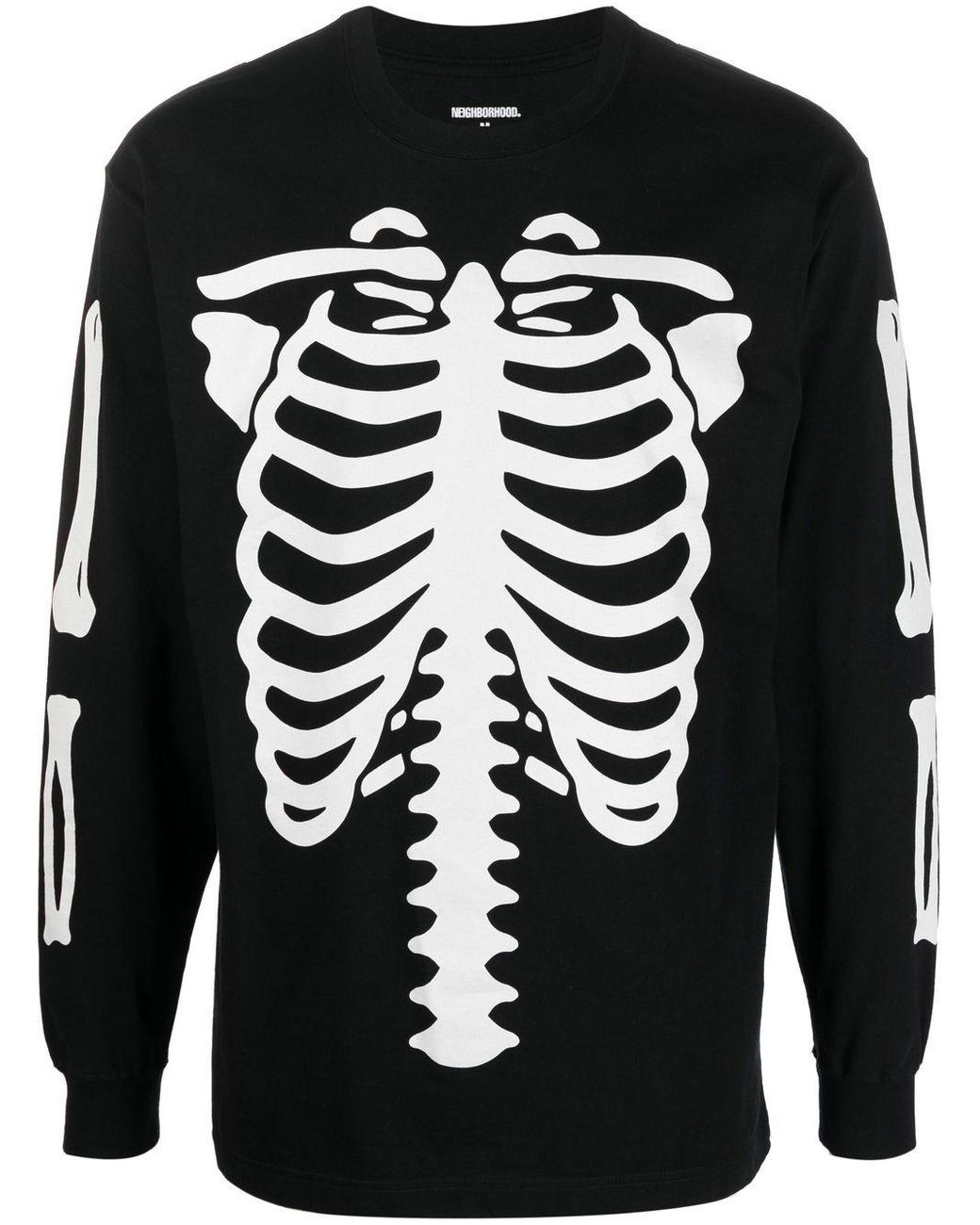 Neighborhood Skeleton-print Long-sleeved T-shirt in Black | Lyst
