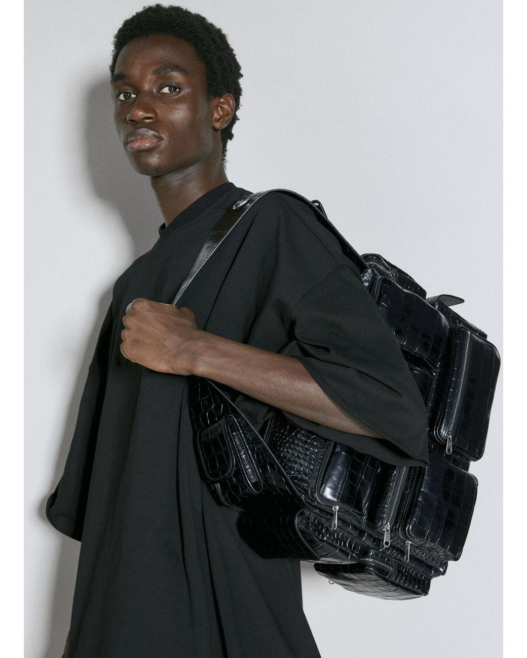 Balenciaga Superbusy Large Sling Bag in Gray for Men | Lyst