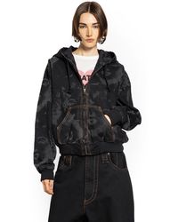 YUHAN WANG Houndstooth Knotted Jacket in Black | Lyst