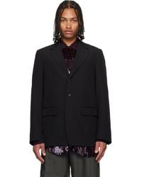 メンズ Dries Van Noten パデッド ジャケット ブラック | Lyst