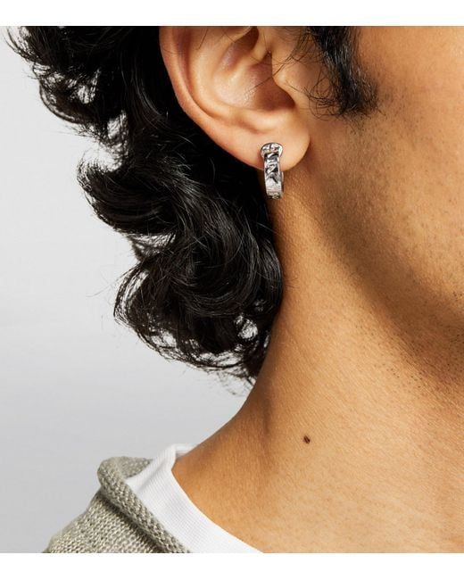 Vivienne Westwood Bobby Hoop Earrings in White for Men | Lyst