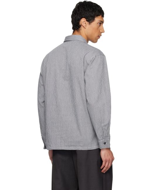 Neighborhood Classic Work Pullover Ls Shirt in Grey for Men | Lyst UK