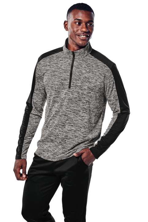 Sport-Tek PosiCharge Electric Heather Colorblock 1/4-Zip Pullover