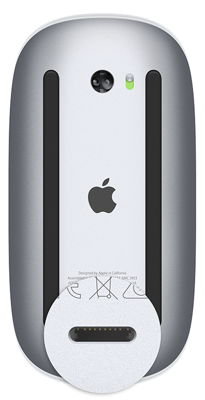 Apple 製のキーボード、マウス、トラックパッドの内蔵バッテリーを充電