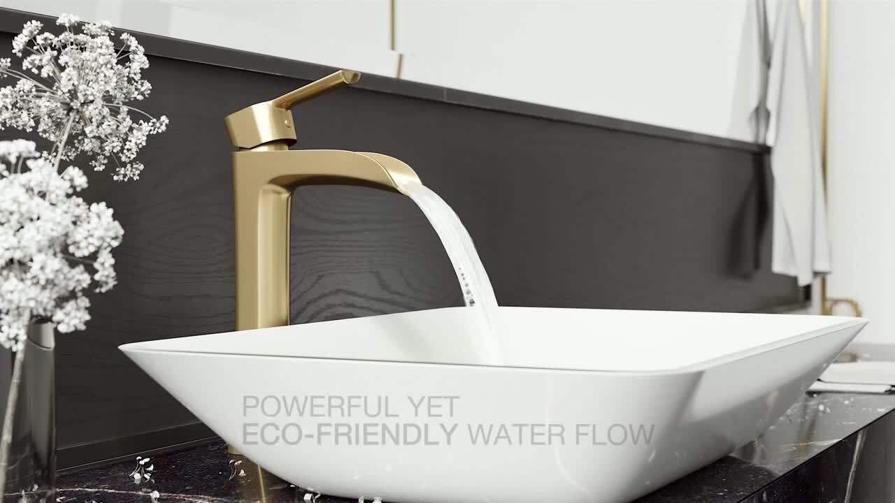 VIGO Niko Single Handle Vessel Sink Faucet with Mounting Hardware