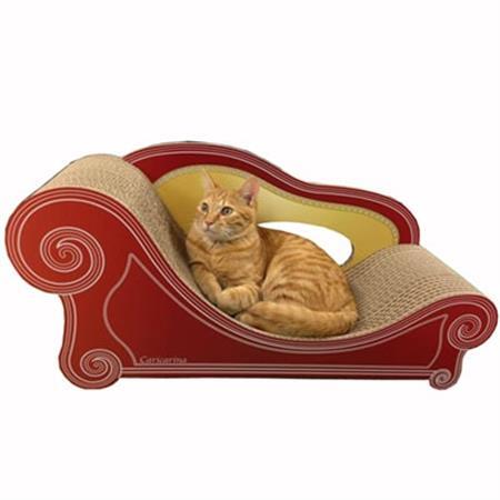 猫のおしゃれ爪とぎソファー「カリカリーナ Basic」アンティークレッド