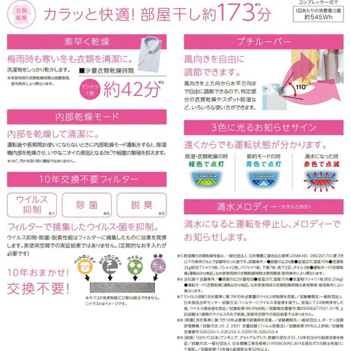 コロナ 除湿機 7~8畳 パワフル コンパクト BD-6325 家電 燕三条 日本製