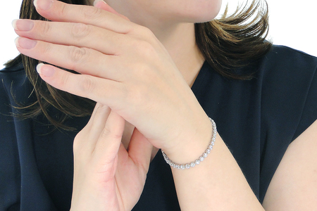 ダイヤモンド テニスブレスレット 5.0ct PT900 プラチナ 18.5cm