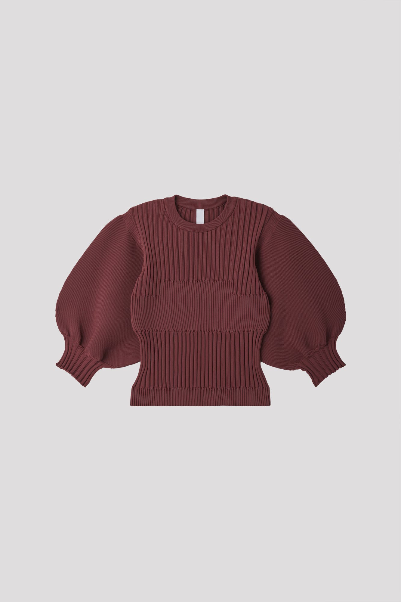 FLUTED SHORT PUFF SLEEVE CROPPED TOP