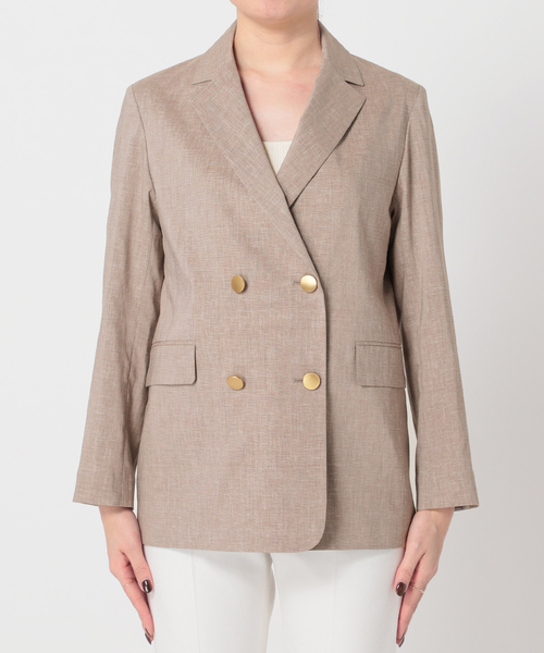 Noble（ノーブル）の「《追加》麻ストレッチダブルブレストジャケット