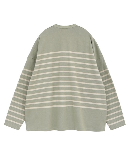 CLANE（クラネ）の「【CLANE/クラネ】WIDE HENRY NECK BORDER TOPS