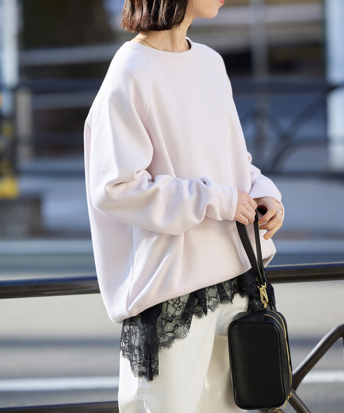 レースコンビカットソー2（Tシャツ/カットソー）｜SLOBE IENA