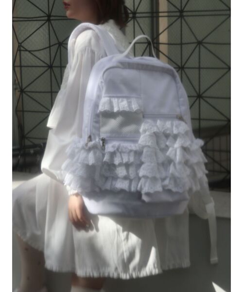 merry jenny（メリージェニー）の「Scallop lace バックパック（バック