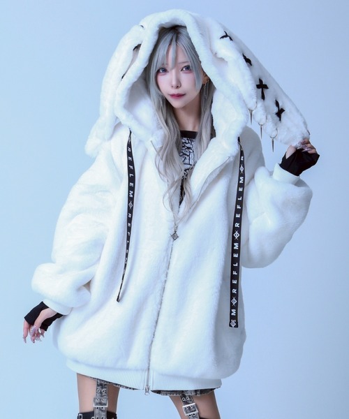 REFLEM（レフレム）の「『REFLEM/レフレム』うさ耳BIGファーパーカー