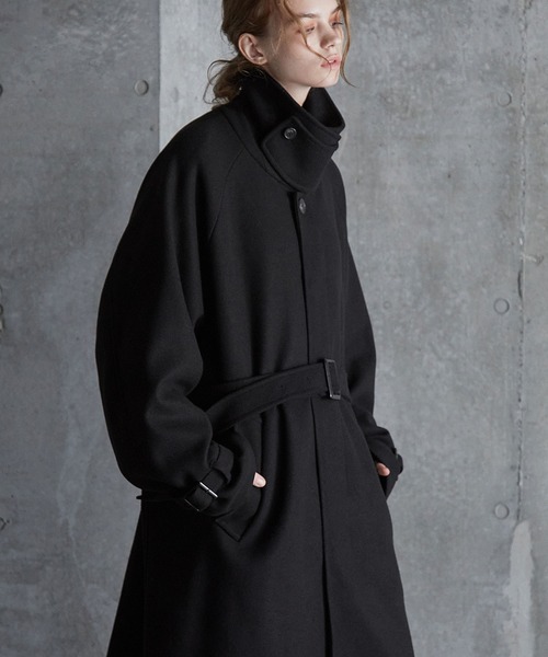 SERACE】2way over melton soutien collar coat / 2wayオーバー