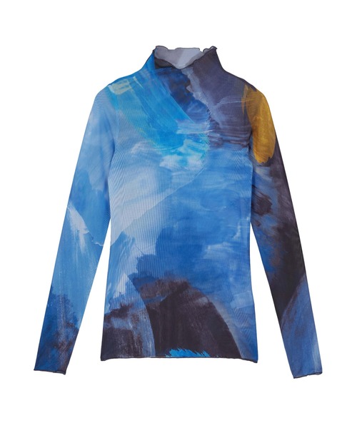 Ameri（アメリ）の「ELIZABETH STAINED GLASS SHEER TOP（Tシャツ