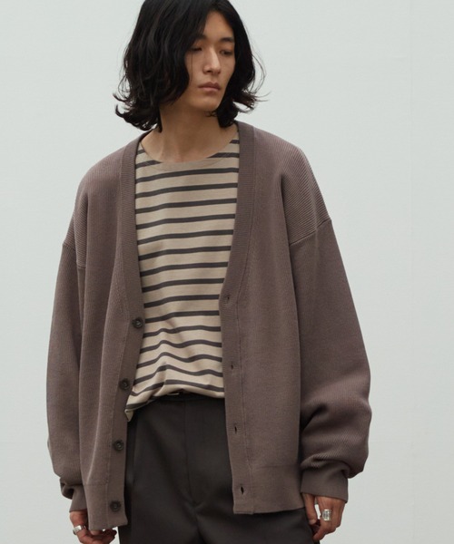 WIDE AZE CARDIGAN（カーディガン/ボレロ）｜WYM LIDNM（ウィム バイ