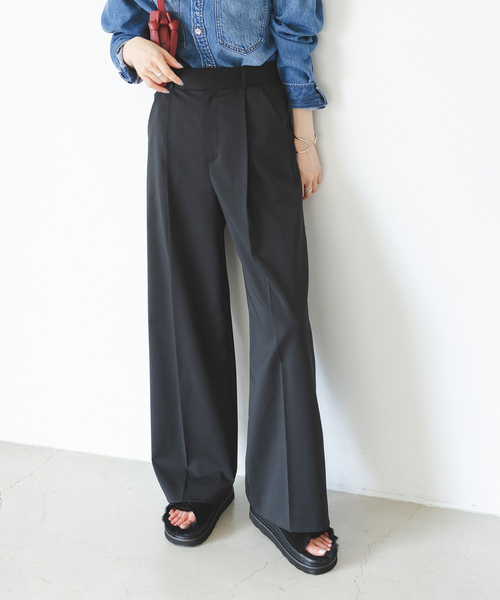 Noble（ノーブル）の「《追加》エステルツイルストレッチスラックス