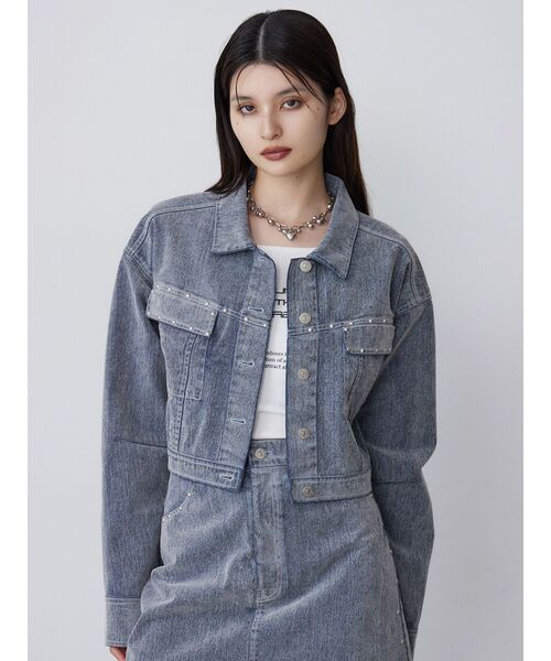 セール】【セットアップ対応】フロッキーデニムジャケット（デニム
