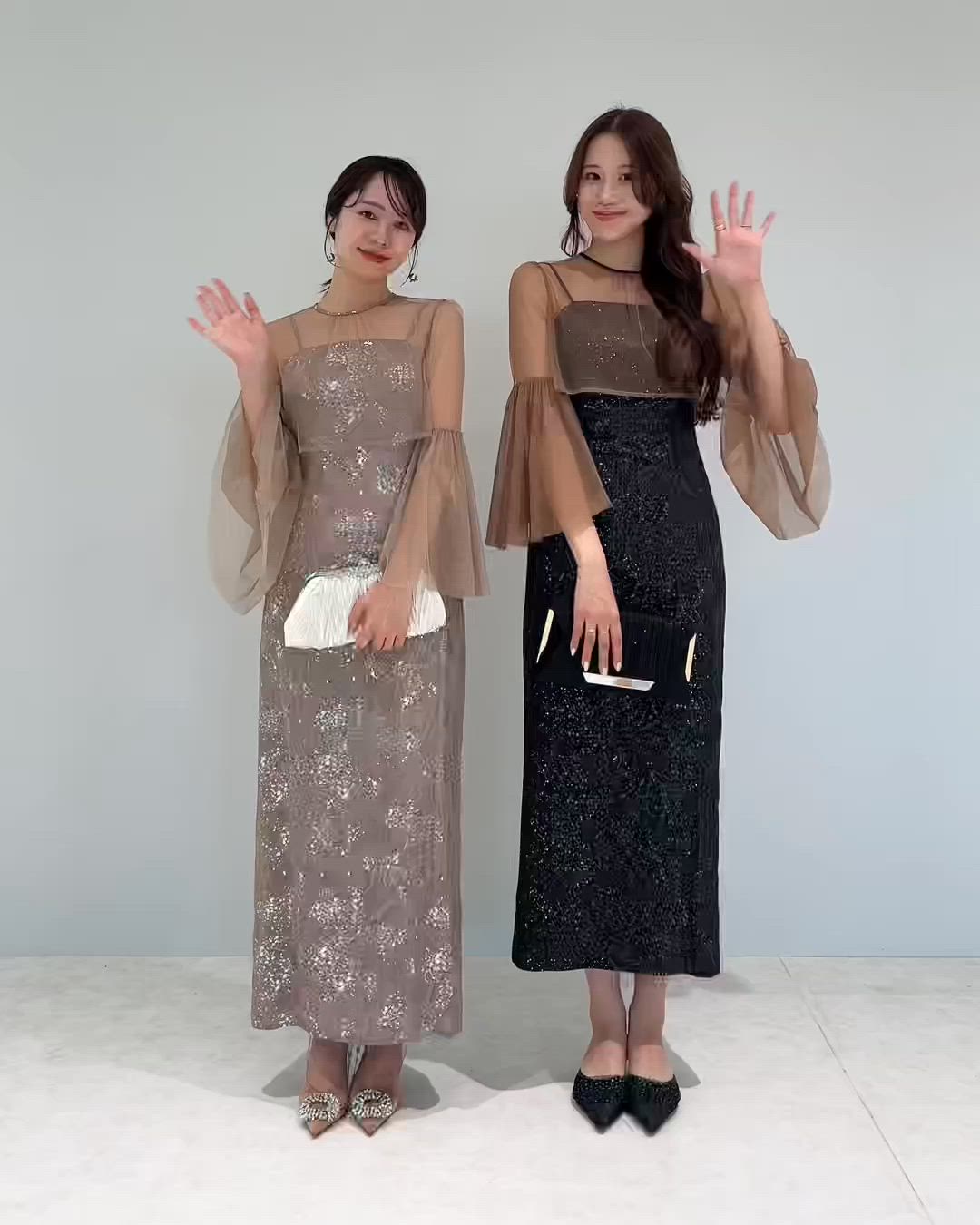 セール】【LEJA】シアーチュールベルスリーブペイントIライン