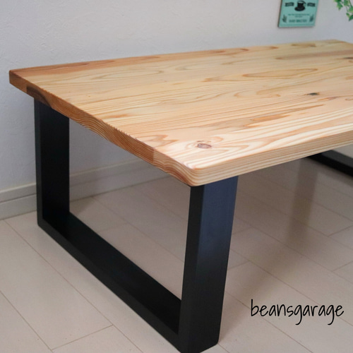 天然木 無垢ローテーブル 国産杉 90×50cm 無垢材 カフェテーブル