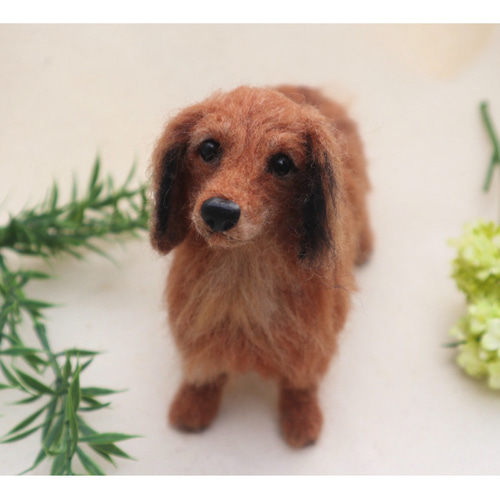 オーダー 犬♡ダックス 世界でたったひとつ♡羊毛フェルト♡ミニチュア