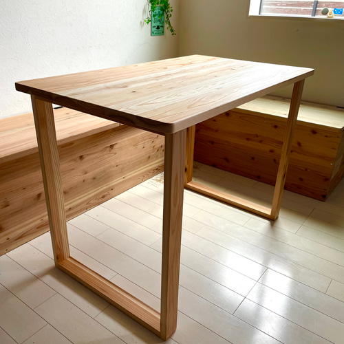 無垢ダイニングテーブル 100×60cm 国産杉 天然木 作業テーブル