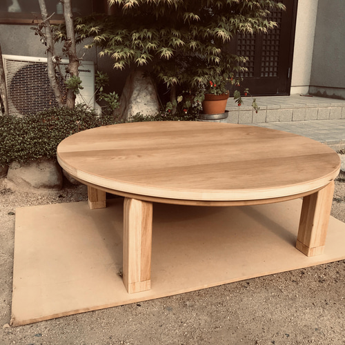 ちゃぶ台こたつタモ105丸日本製・ヒーター別売り こたつ kotasanuki